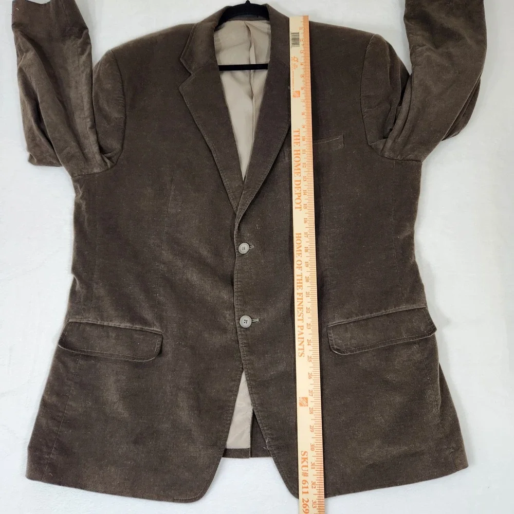 Calvin Klein Mens Brown Corduroy Blazer Sport Coat 48R 100% Cotton 2 Button